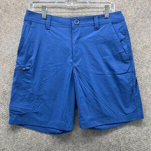Under Armour Fish Hunter Shorts Mens 32 Blue Fishing Cargo Stretch 8 Inseam